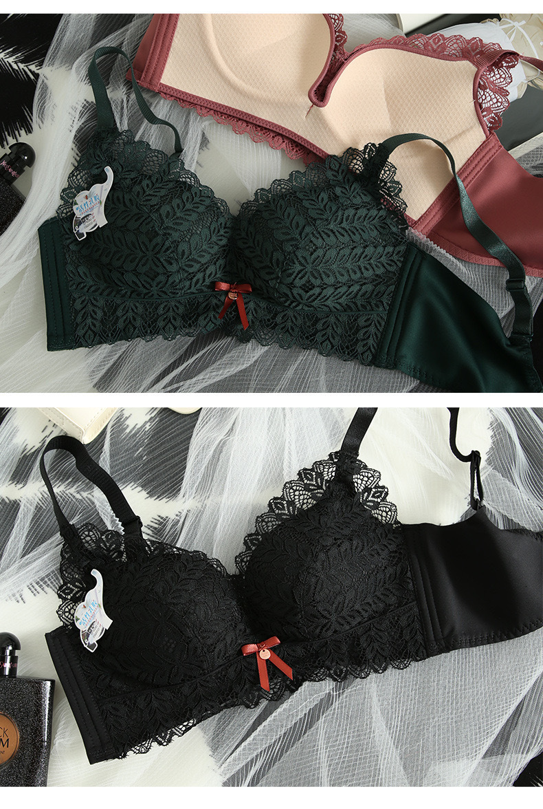 Adjustable French Lace Underwear Women's Small Chest Push up No Wire Accessory Breast Push up Push up Bra Breathable Comfortable Bra Adjustable French Lace Underwear Women's Small Chest Push up No Wire Accessory Breast Push up Push up Bra Breathable Comfortable Bra