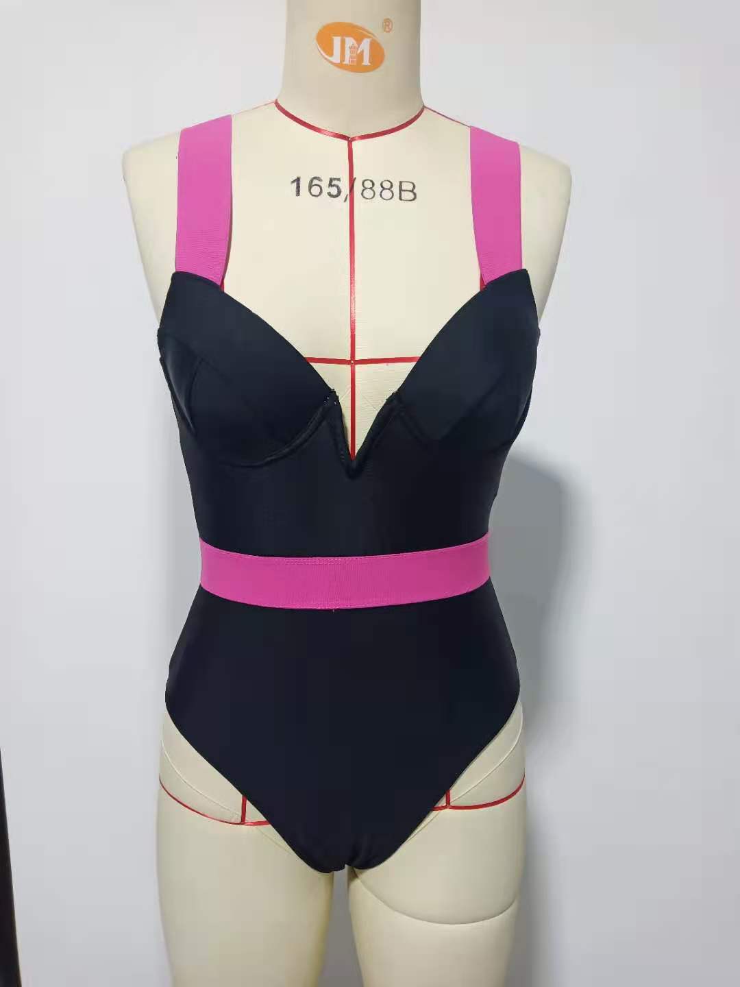 2021 New Foreign Trade Swimsuit AliExpress Steel Bracket Push-up Board Belt Female Cross-Border Bikini Contrast Color European and American Swimwear 2021 New Foreign Trade Swimsuit AliExpress Steel Bracket Push-up Board Belt Female Cross-Border Bikini Contrast Color European and American Swimwear