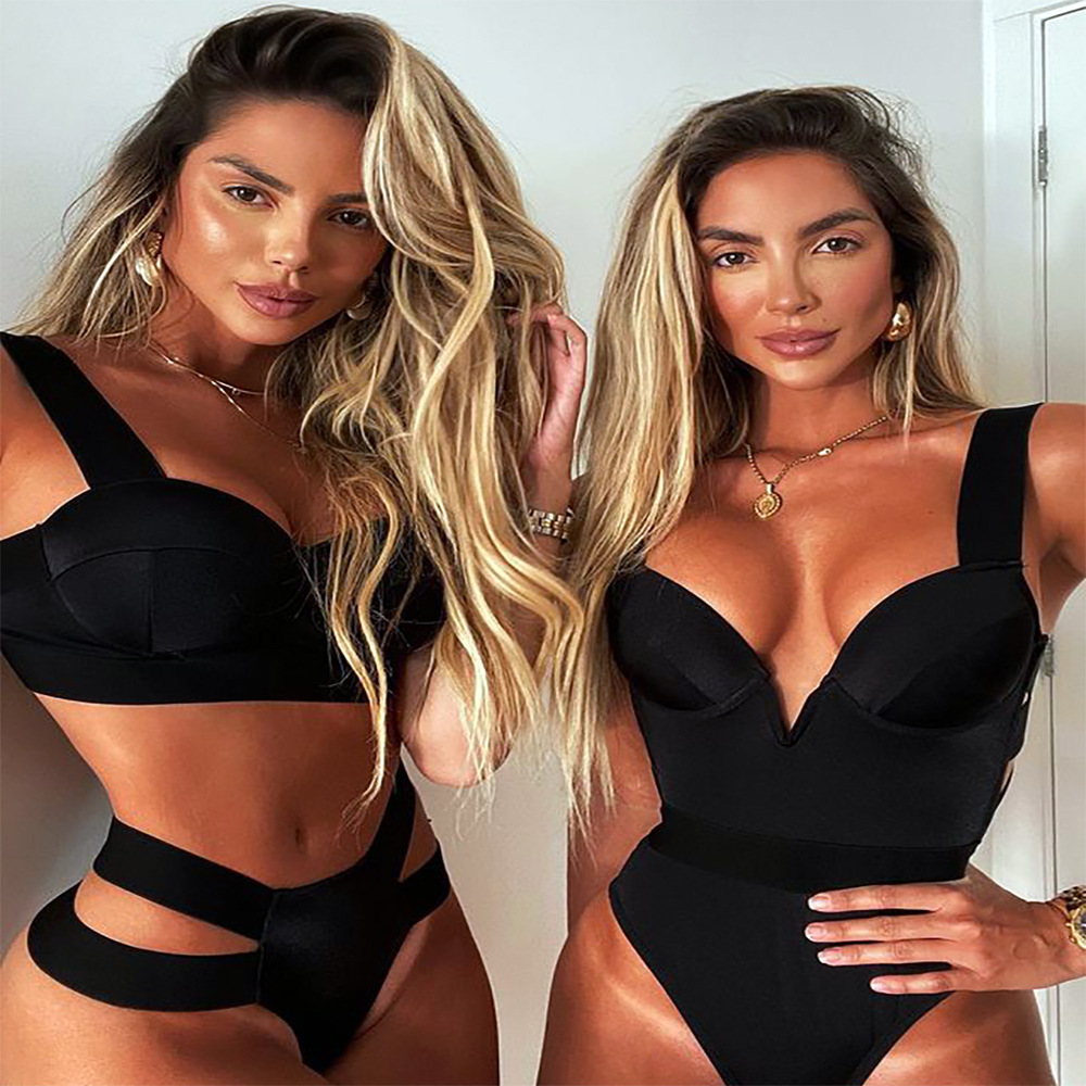 2021 New Foreign Trade Swimsuit AliExpress Steel Bracket Push-up Board Belt Female Cross-Border Bikini Contrast Color European and American Swimwear 2021 New Foreign Trade Swimsuit AliExpress Steel Bracket Push-up Board Belt Female Cross-Border Bikini Contrast Color European and American Swimwear