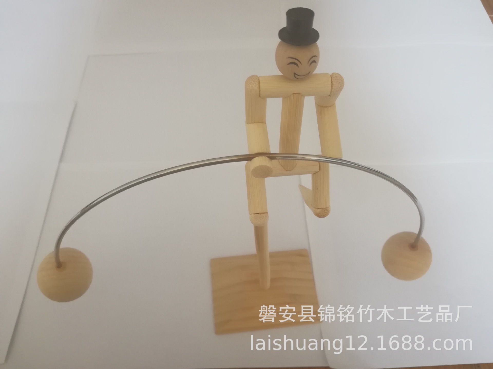 Balance Boy Balance Decoration Little Man Bamboo Wooden Toy Travel Crafts Bamboo Toy Decompression Tumbler