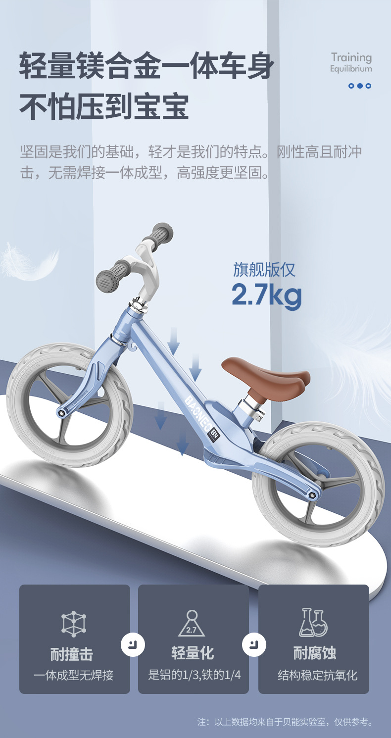 Beineng Balance Bike (for Kids) Pedal-Free Luge Child Baby Gliding Walker Kids Balance Bike Children Baby Bike