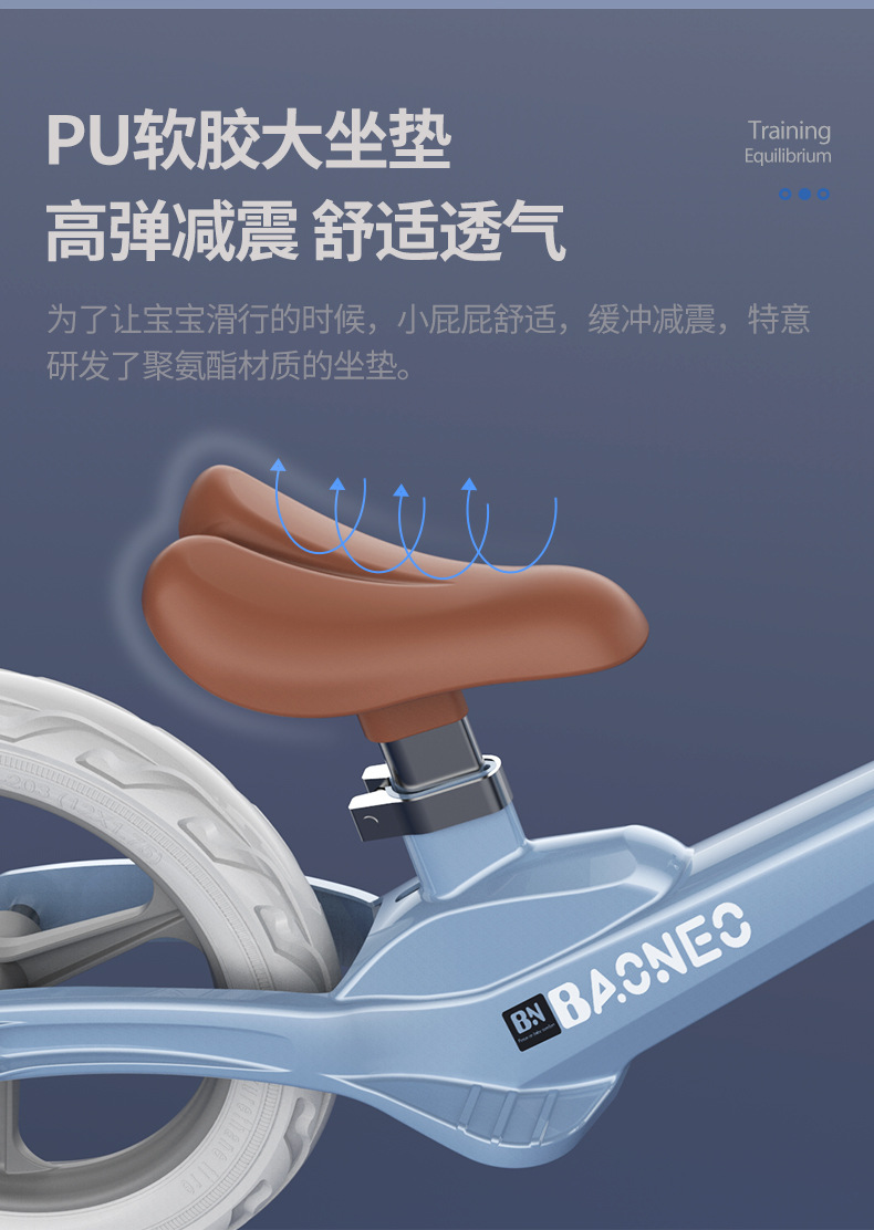 Beineng Balance Bike (for Kids) Pedal-Free Luge Child Baby Gliding Walker Kids Balance Bike Children Baby Bike