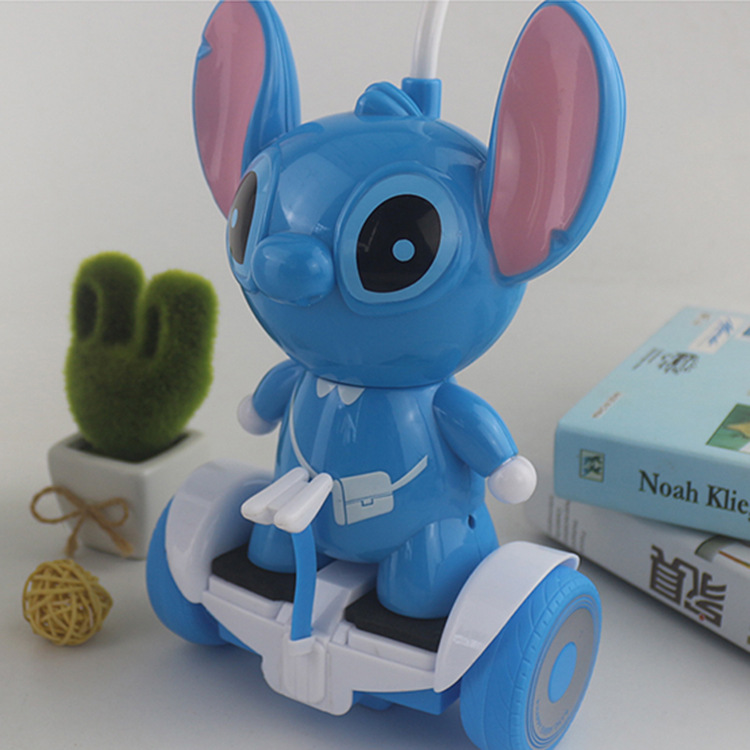 Cartoon balance car LED lamp button small night lamp stitch strobe free eye protection energy-saving USB connector