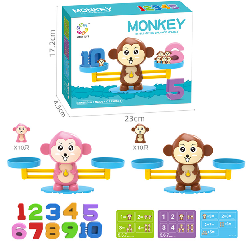 Cross-Border Children&#039;s Early Education Balance Scale Frog Addition and Subtraction Enlightenment Mathematics Parent-Child Interactive Educational Toys Learning Teaching Aids