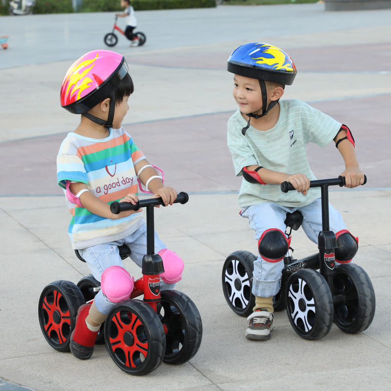 Children&#039;s Four-Wheel Scooter Balance Car No Pedal 1-3 Years Old Infant Sliding Scooter Bicycle Luge