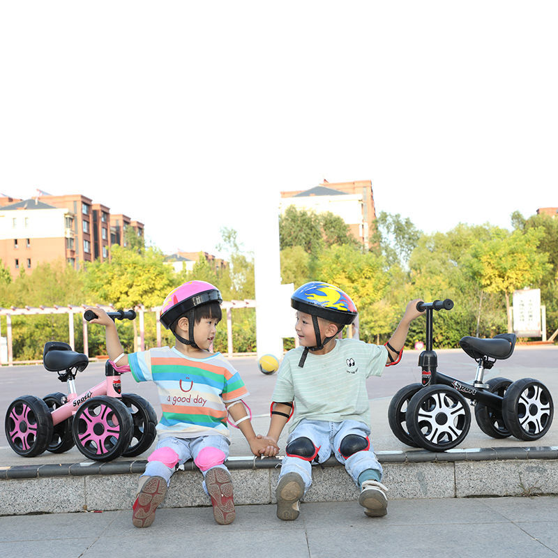 Children's Four-Wheel Scooter Balance Car No Pedal 1-3 Years Old Infant Sliding Scooter Bicycle Luge