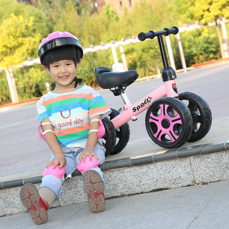 Children's Four-Wheel Scooter Balance Car No Pedal 1-3 Years Old Infant Sliding Scooter Bicycle Luge
