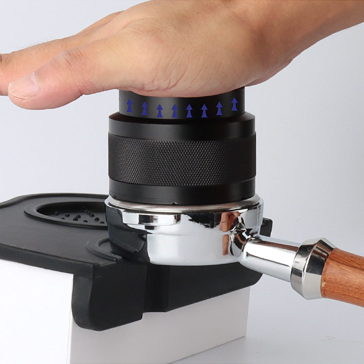 Balance Coffee Tamper Stainless Steel Flat Bottom Press Type Coffee Distributor Tamper Filling 5158mm53mm