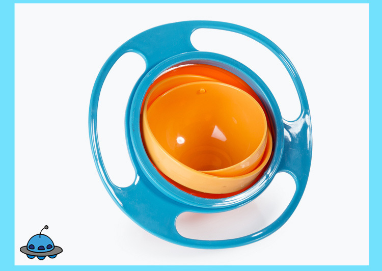 Hot Sale Preemption Children's Bowl 360 ° Rotating Balance Bowl Chopsticks Bowl UFO Bowl Baby Bowl Factory Wholesale
