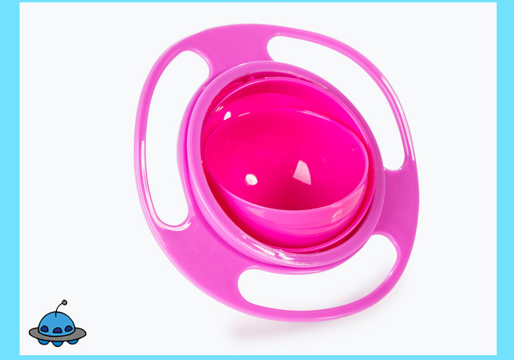 Hot Sale Preemption Children's Bowl 360 ° Rotating Balance Bowl Chopsticks Bowl UFO Bowl Baby Bowl Factory Wholesale