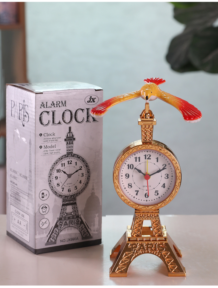 Factory Direct Sales Paris Tower Suspension Balance Eagle Alarm Clock Retro Creative Decoration Alarm Clock Factory Direct Sales Paris Tower Suspension Balance Eagle Alarm Clock Retro Creative Decoration Alarm Clock