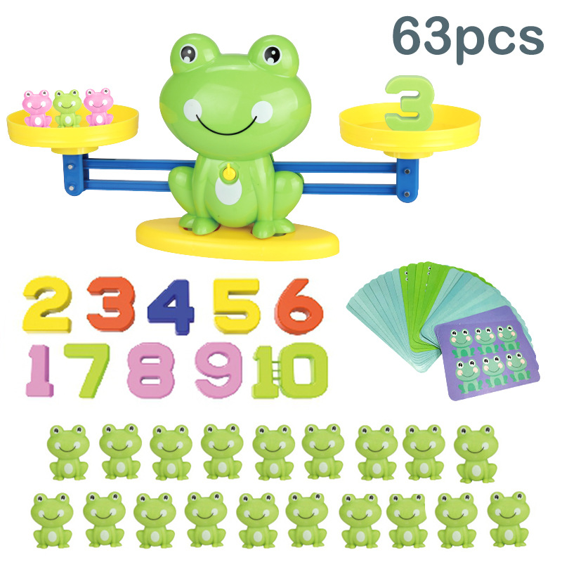 Cross-Border Digital Frog Balance Parent-Child Interaction Digital Addition and Subtraction Balance Balance Cat Children Early Education Educational Toys