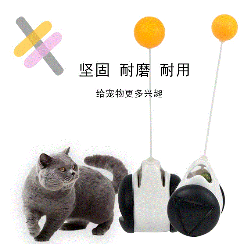 Amazon New Pet Supplies Balance Swing Car Cat Self-Hi Toy Funny Cat Stick Cat Toy Entertainment Plate