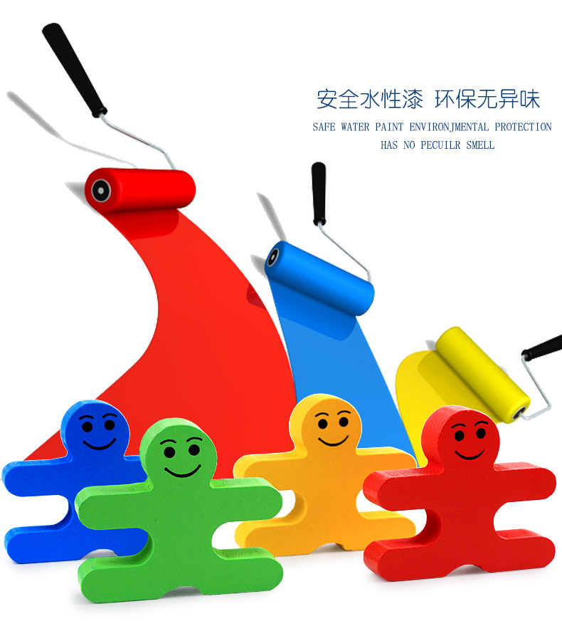 Wooden Children's Creative Balance Villain Bricks Pro Jenga Toy Cartoon Character Color Building Blocks Factory Wholesale