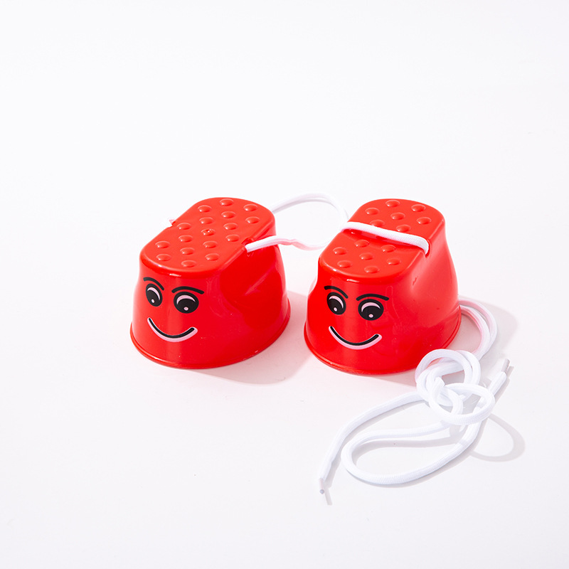 Children&#039;s Stilts Thickened Plastic Smiley Face Kindergarten Walking on Stilts Outdoor Sports Balance Sensory Training Equipment Toys