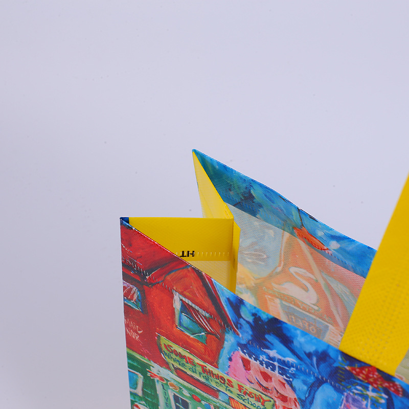 Coated color printing non-woven bag manufacturers custom color balance non-woven bag hand shopping bag can be dressed LOGO