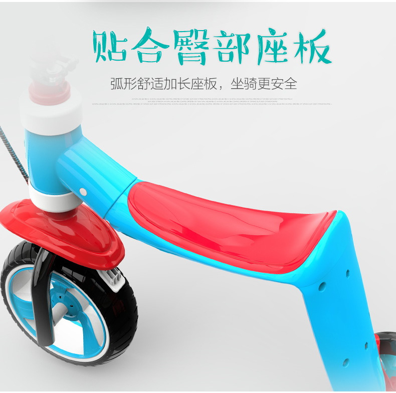 Children's Two-in-One Scooter 1-2-3 Years Old Child Baby Can Sit Kids Balance Bike Multi-Purpose Function Three-Wheel Walker Car