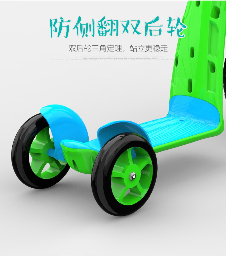Children's Two-in-One Scooter 1-2-3 Years Old Child Baby Can Sit Kids Balance Bike Multi-Purpose Function Three-Wheel Walker Car