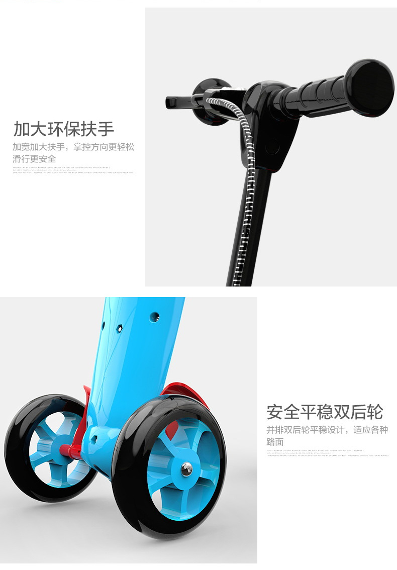 Children's Two-in-One Scooter 1-2-3 Years Old Child Baby Can Sit Kids Balance Bike Multi-Purpose Function Three-Wheel Walker Car