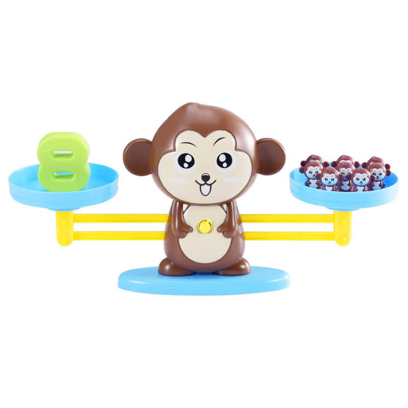 Cross-Border Supply Parent-Child Table Games Digital Balance Monkey Children Education Early Education Arithmetic Addition and Subtraction Balance Toy