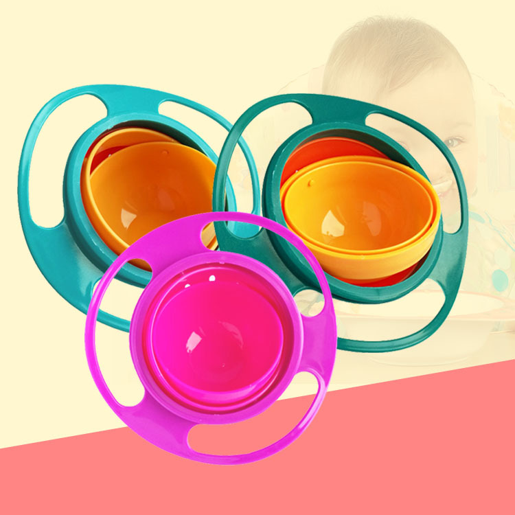 Ebay Amazon children&#039;s Bowl 360 degree rotating balance bowl top bowl FLYING saucer bowl baby bowl does not pour bowl