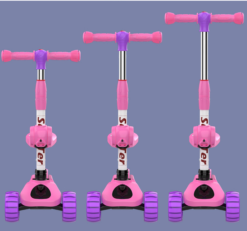Scooter Baby Three-Wheel Flash Lifting Seat Sliding Toy Sliding Free Installation Foldable Balance Children Scooter Baby Three-Wheel Flash Lifting Seat Sliding Toy Sliding Free Installation Foldable Balance Children