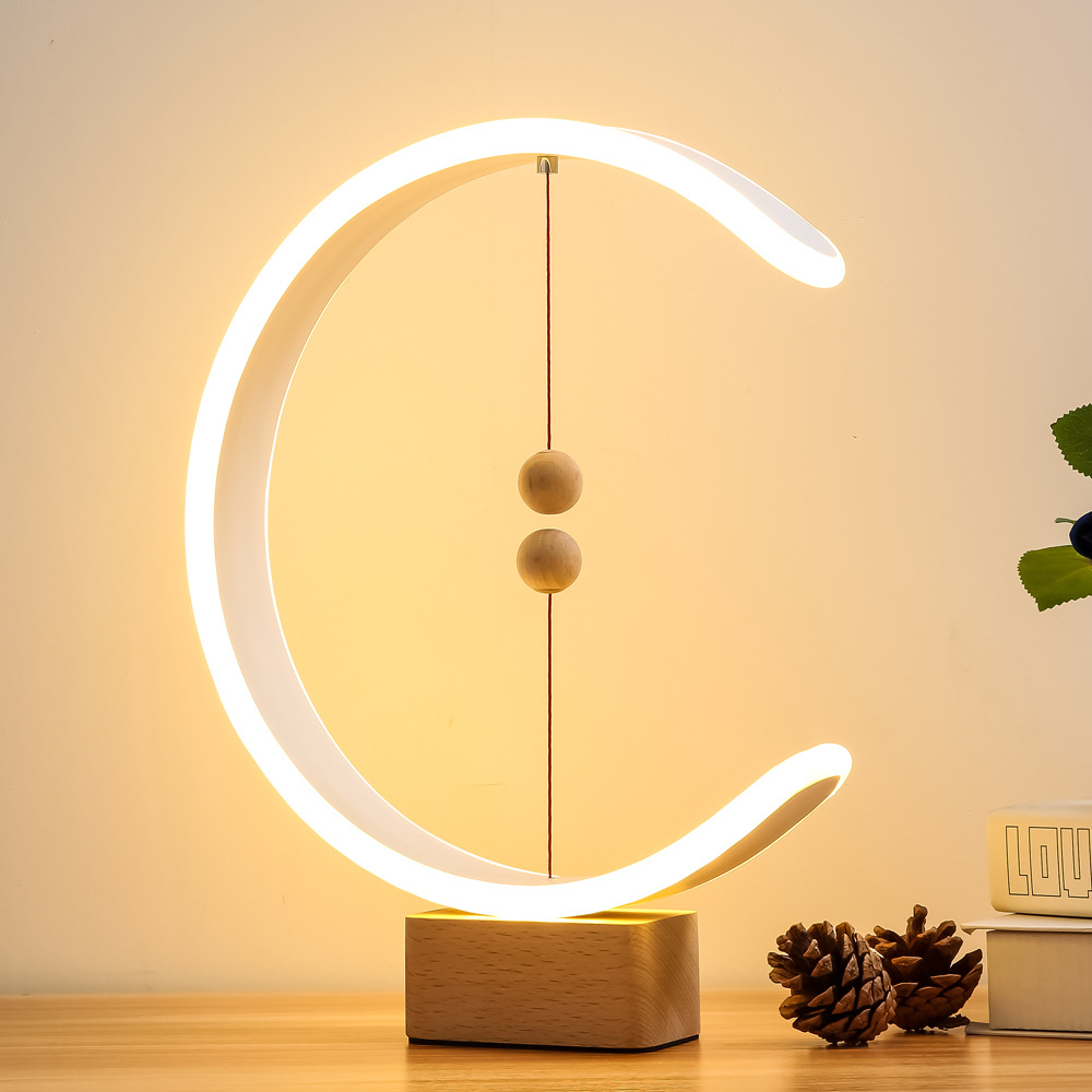 Magnetic Suspension Balance Lamp Magnetic Creative Trending Gift Table Lamp Bedroom Bedside Atmosphere Decorative Atmosphere Nordic Style