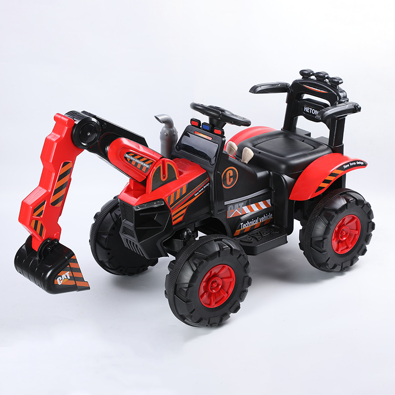 Stall Supply Four-Wheel Drive All-Electric Children&#039;s Toy Car Four-Wheel Outdoor Balance Excavator Toy Car Charging