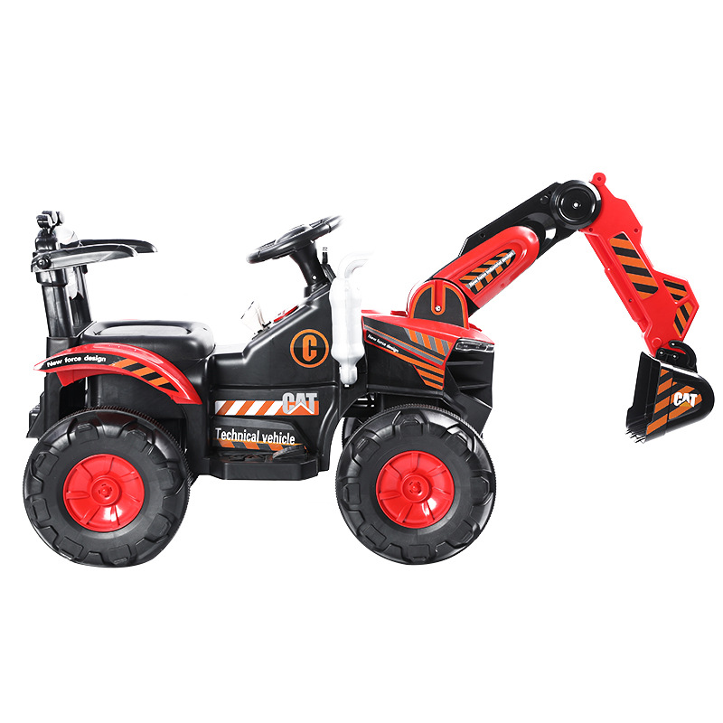 Stall Supply Four-Wheel Drive All-Electric Children&#039;s Toy Car Four-Wheel Outdoor Balance Excavator Toy Car Charging
