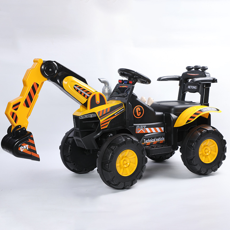 Stall Supply Four-Wheel Drive All-Electric Children&#039;s Toy Car Four-Wheel Outdoor Balance Excavator Toy Car Charging