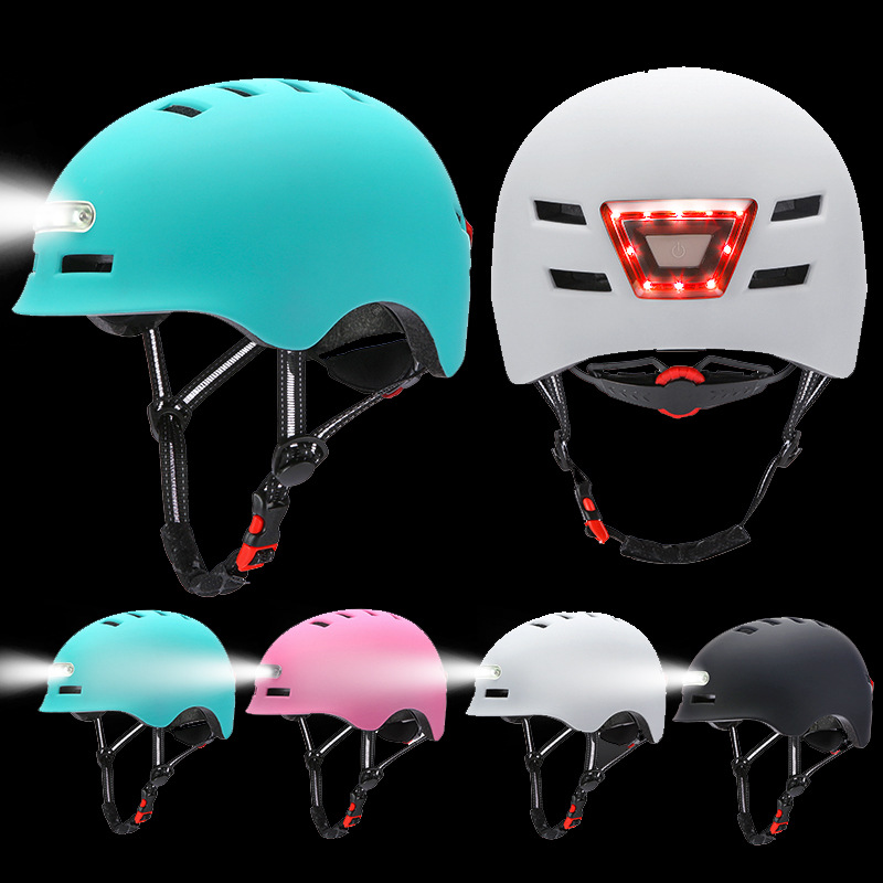 Lighting Warning with Lights Integrated Helmet Bicycle Balance Car ElectrombileScooter Cycling Outdoor Helmet