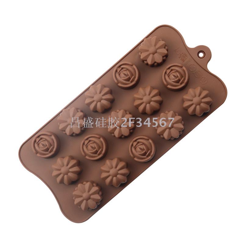 15 solid floret silica gel chocolate mold ice mold image lifelike easy to mold food grade