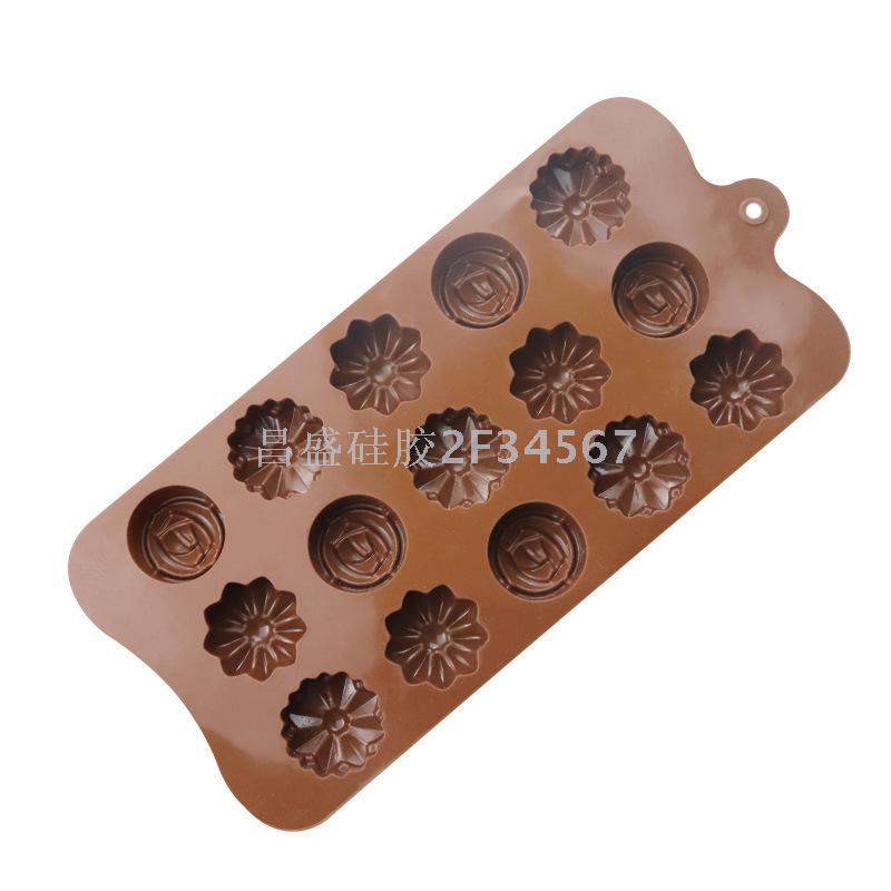 15 solid floret silica gel chocolate mold ice mold image lifelike easy to mold food grade