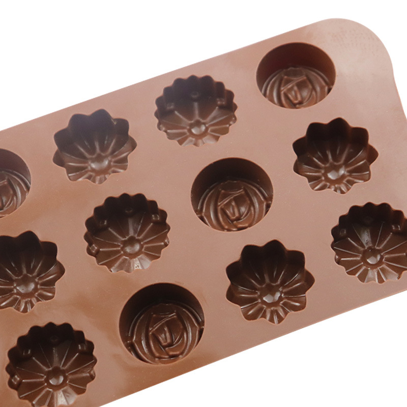 15 solid floret silica gel chocolate mold ice mold image lifelike easy to mold food grade 15 solid floret silica gel chocolate mold ice mold image lifelike easy to mold food grade