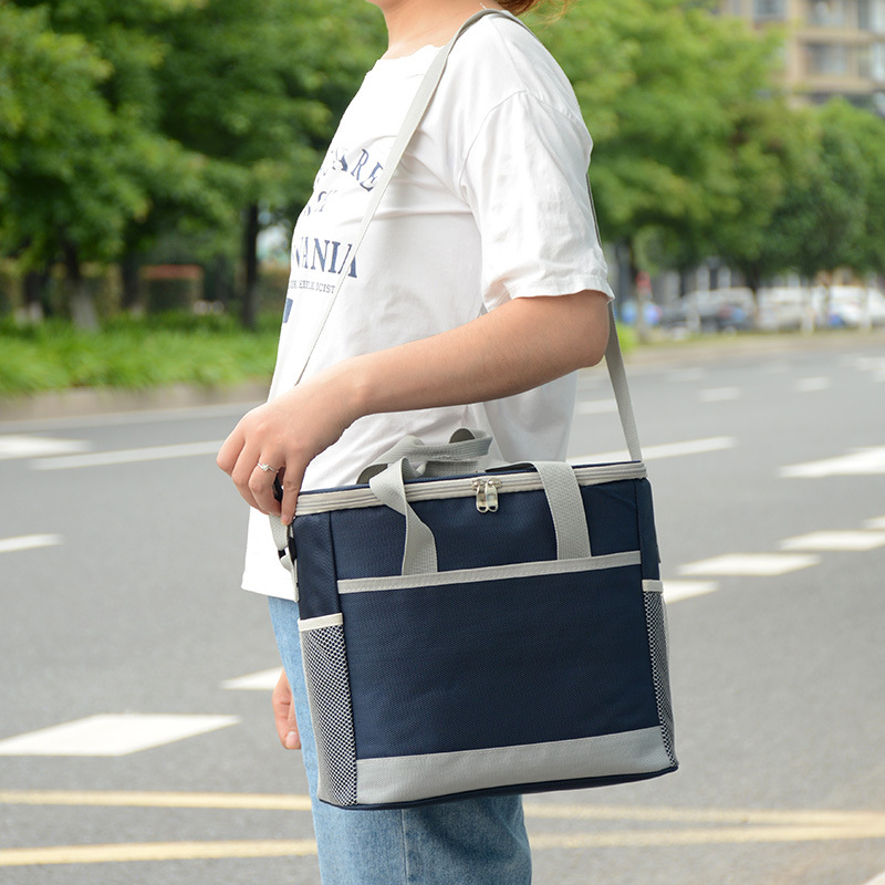 Lunch Box Bag Ice Pack Large Capacity Insulated Lunch Bag Large Outdoor Portable Portable Thickened Cooler Bag