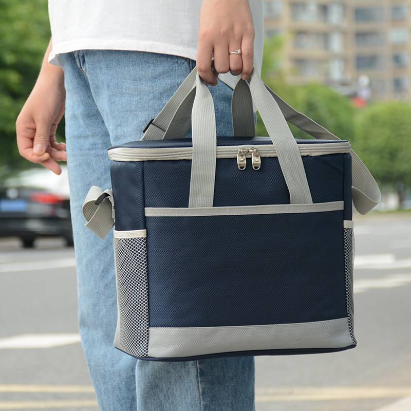 Lunch Box Bag Ice Pack Large Capacity Insulated Lunch Bag Large Outdoor Portable Portable Thickened Cooler Bag