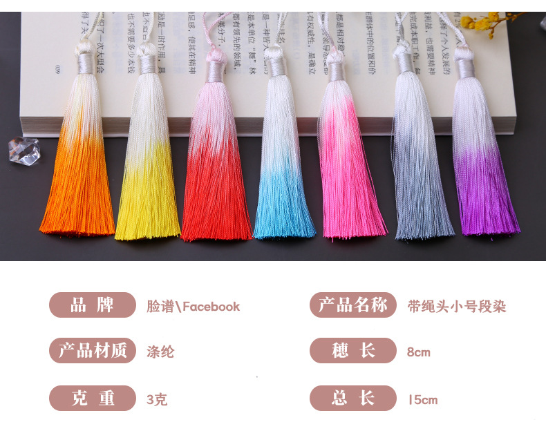 8cm Gradient Tassel Fringe Segment Ran Closed Lanyard Ice Silk Vertical Tassel Bookmark Phone Case Fimbrilla Pendant 8cm Gradient Tassel Fringe Segment Ran Closed Lanyard Ice Silk Vertical Tassel Bookmark Phone Case Fimbrilla Pendant