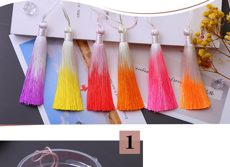 8cm Gradient Tassel Fringe Segment Ran Closed Lanyard Ice Silk Vertical Tassel Bookmark Phone Case Fimbrilla Pendant 8cm Gradient Tassel Fringe Segment Ran Closed Lanyard Ice Silk Vertical Tassel Bookmark Phone Case Fimbrilla Pendant
