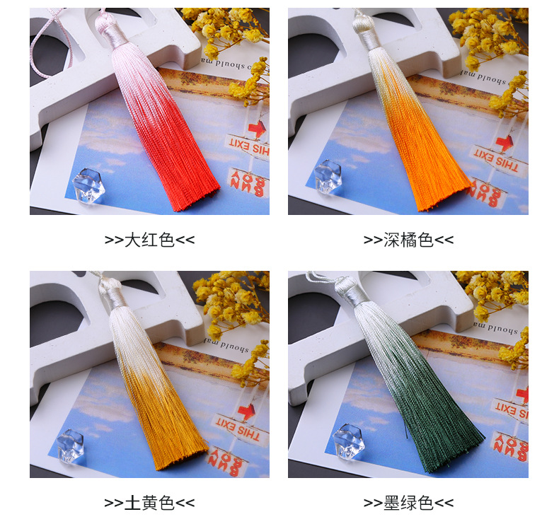 8cm Gradient Tassel Fringe Segment Ran Closed Lanyard Ice Silk Vertical Tassel Bookmark Phone Case Fimbrilla Pendant 8cm Gradient Tassel Fringe Segment Ran Closed Lanyard Ice Silk Vertical Tassel Bookmark Phone Case Fimbrilla Pendant