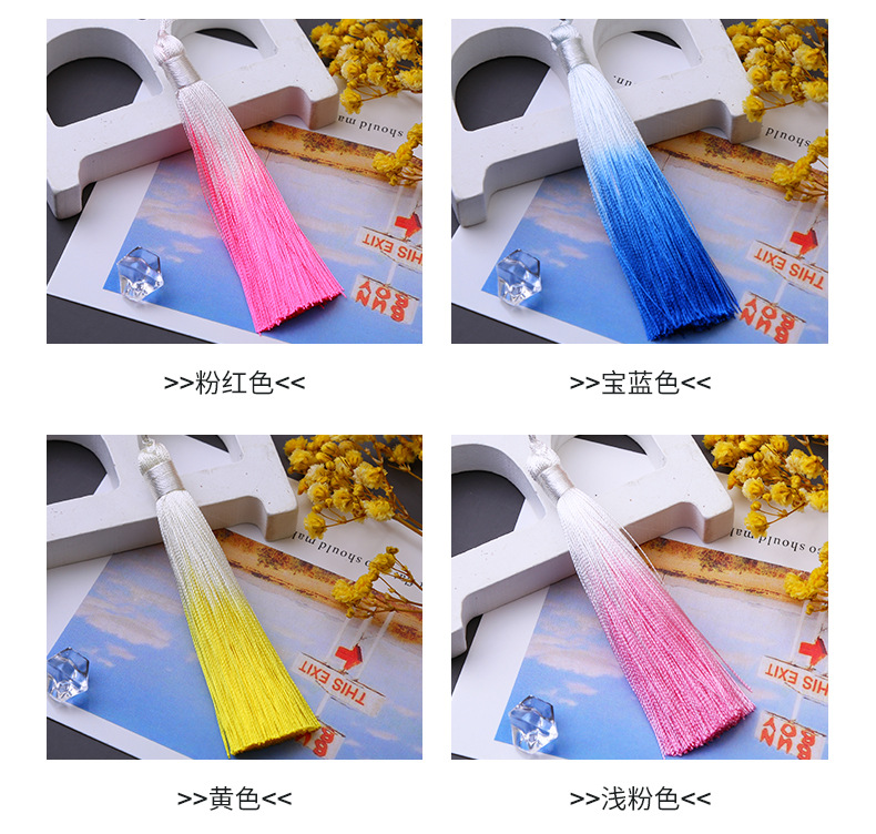 8cm Gradient Tassel Fringe Segment Ran Closed Lanyard Ice Silk Vertical Tassel Bookmark Phone Case Fimbrilla Pendant 8cm Gradient Tassel Fringe Segment Ran Closed Lanyard Ice Silk Vertical Tassel Bookmark Phone Case Fimbrilla Pendant