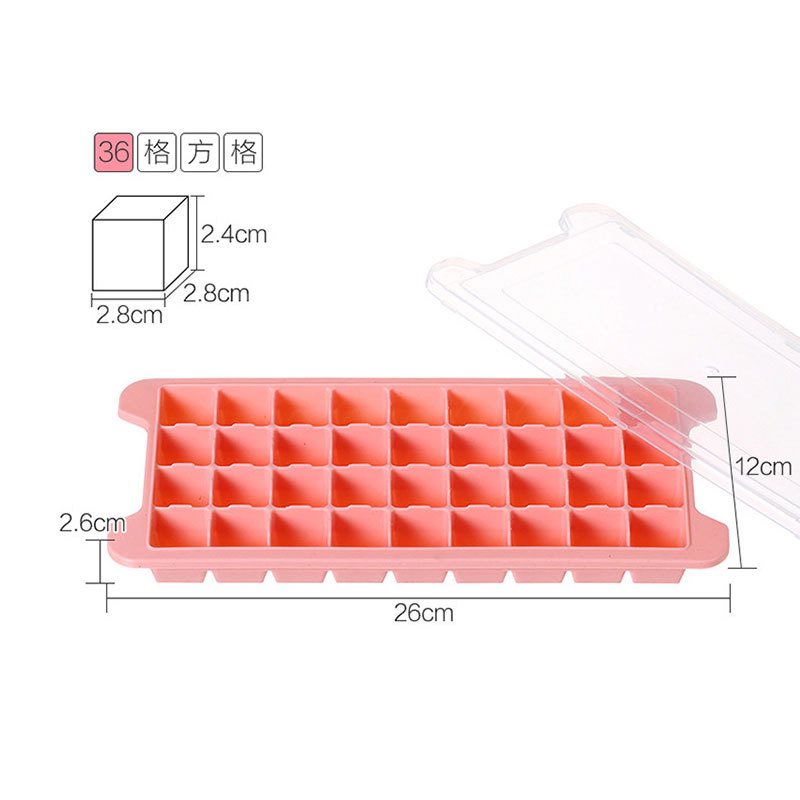 New Silicone Ice Tray 24 Grid 36 Grid Ice Tray with Lid Silicone Ice Tray Home Bar Ice Maker Wholesale