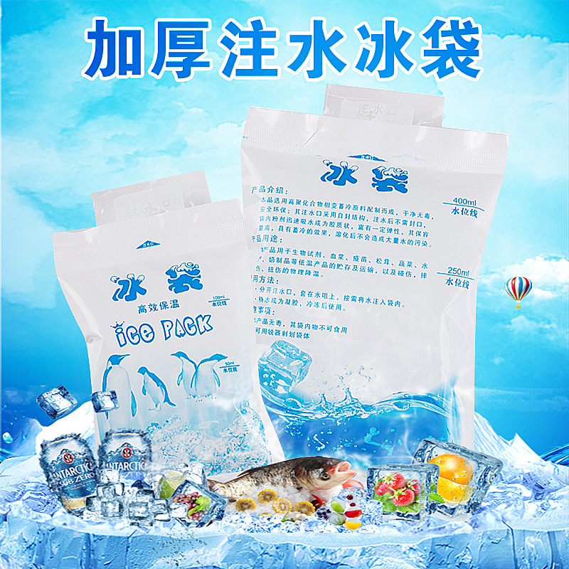 Refrigerated Food Cold Compress Fruit Seafood Aquatic Fresh Express Ice Pack Extra Thick Retain Freshness Ice Bag