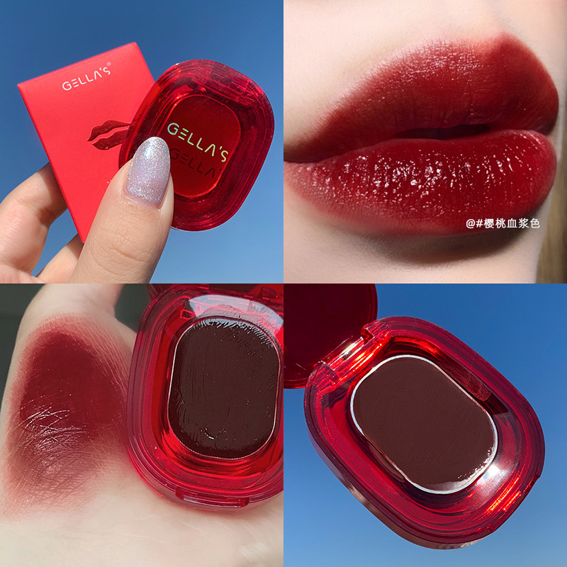 Gella&#039;s Ice Crystal Moisturizing Lipstick with Jiu Moisturizing White No Stain on Cup Not Easy to Fade