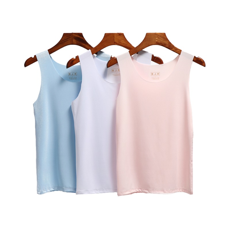 Follow the heart of spring and summer New thin women without trace Ice Vest Movement Speed Dry milk Stretch running