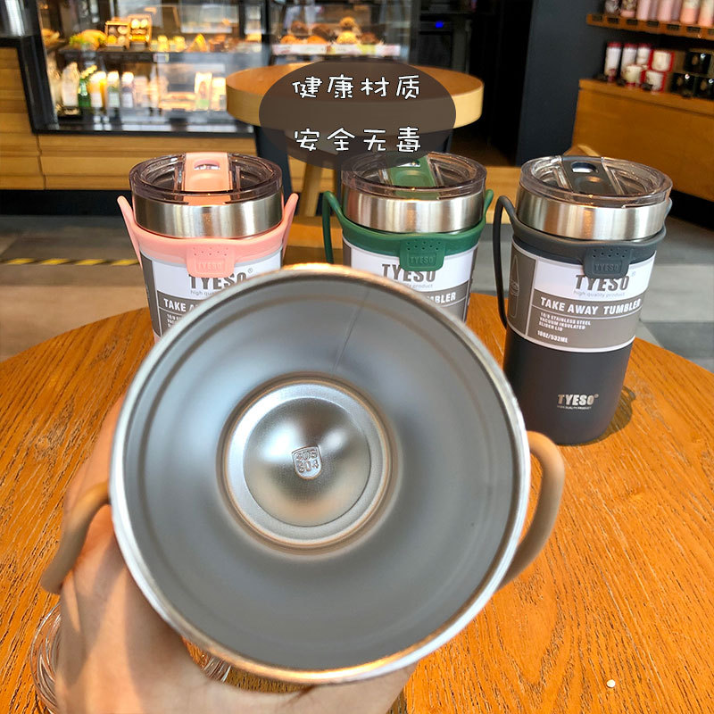 Cup Portable Stainless Steel Water Cup Creative Personality Large Capacity Sports Handle Coffee Ice Cream Cup Bottle Cup Portable Stainless Steel Water Cup Creative Personality Large Capacity Sports Handle Coffee Ice Cream Cup Bottle