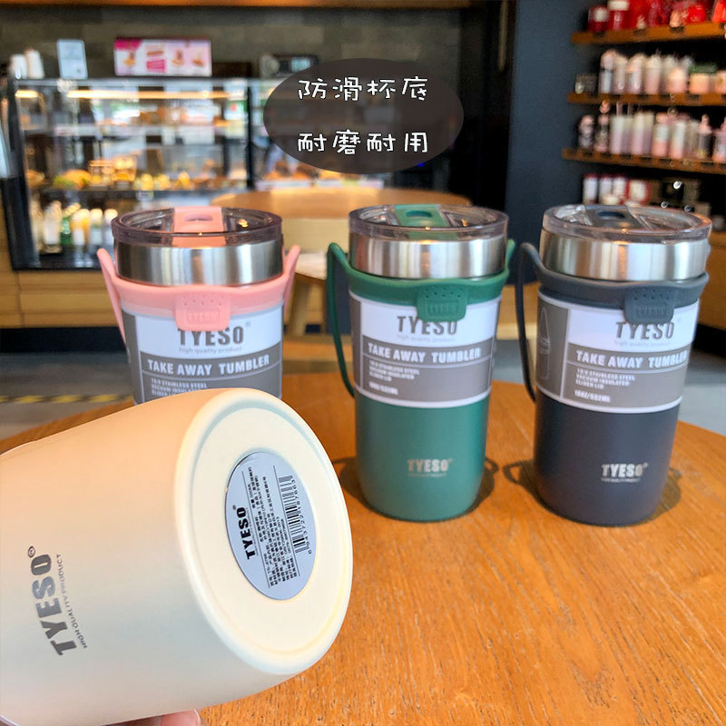 Cup Portable Stainless Steel Water Cup Creative Personality Large Capacity Sports Handle Coffee Ice Cream Cup Bottle Cup Portable Stainless Steel Water Cup Creative Personality Large Capacity Sports Handle Coffee Ice Cream Cup Bottle