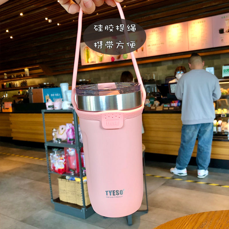 Cup Portable Stainless Steel Water Cup Creative Personality Large Capacity Sports Handle Coffee Ice Cream Cup Bottle Cup Portable Stainless Steel Water Cup Creative Personality Large Capacity Sports Handle Coffee Ice Cream Cup Bottle