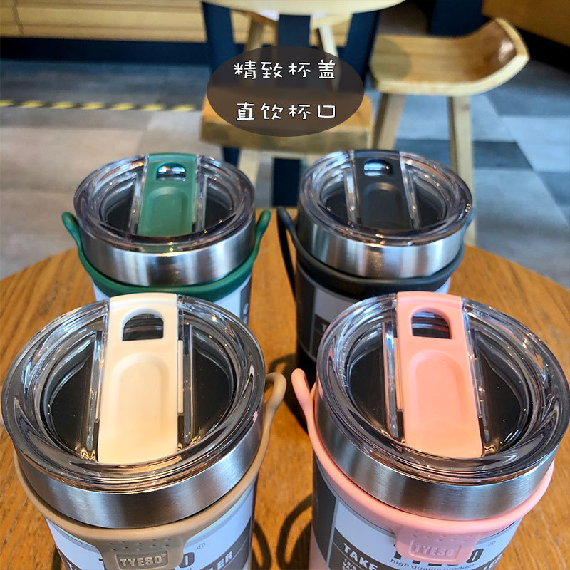 Cup Portable Stainless Steel Water Cup Creative Personality Large Capacity Sports Handle Coffee Ice Cream Cup Bottle Cup Portable Stainless Steel Water Cup Creative Personality Large Capacity Sports Handle Coffee Ice Cream Cup Bottle