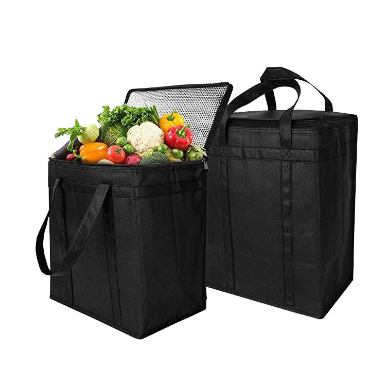Spot Supply New Non-Woven Fabric Long Portable Aluminum Foil Insulation Bag Car Fresh Ice Pack Lunch Box Customized