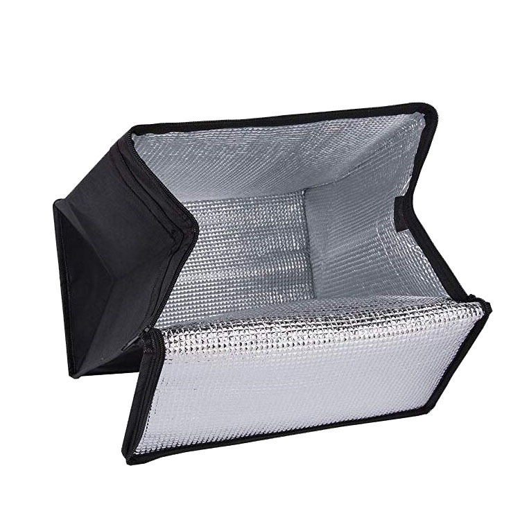 Spot Supply New Non-Woven Fabric Long Portable Aluminum Foil Insulation Bag Car Fresh Ice Pack Lunch Box Customized